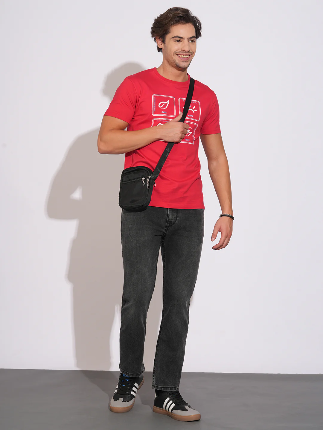 Black Straight Fit Denims for Men by Being Human Clothing - Image 4