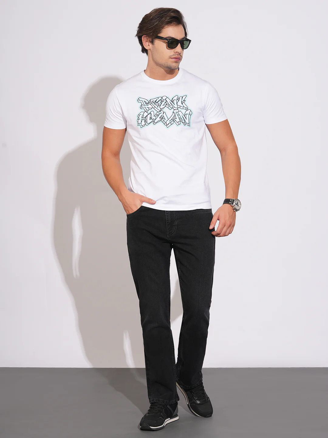Black Tone Boot Cut Fit Denims for Men by Being Human Clothing - Image 4