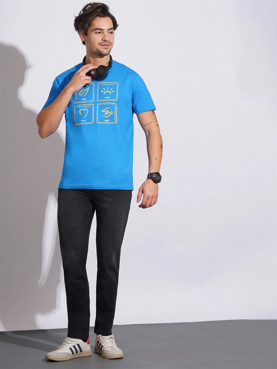 Black Tone Slim Fit Jeans for Men by Being Human Clothing - Image 4