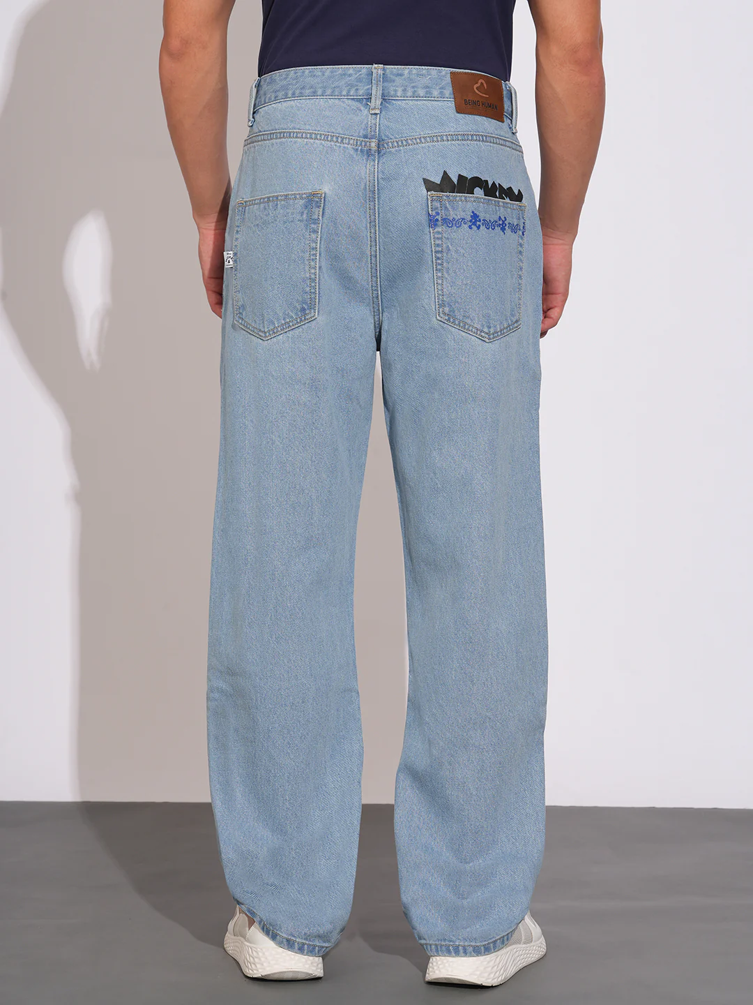 Blue Anti Fit Denims for Men by Being Human Clothing - Image 3