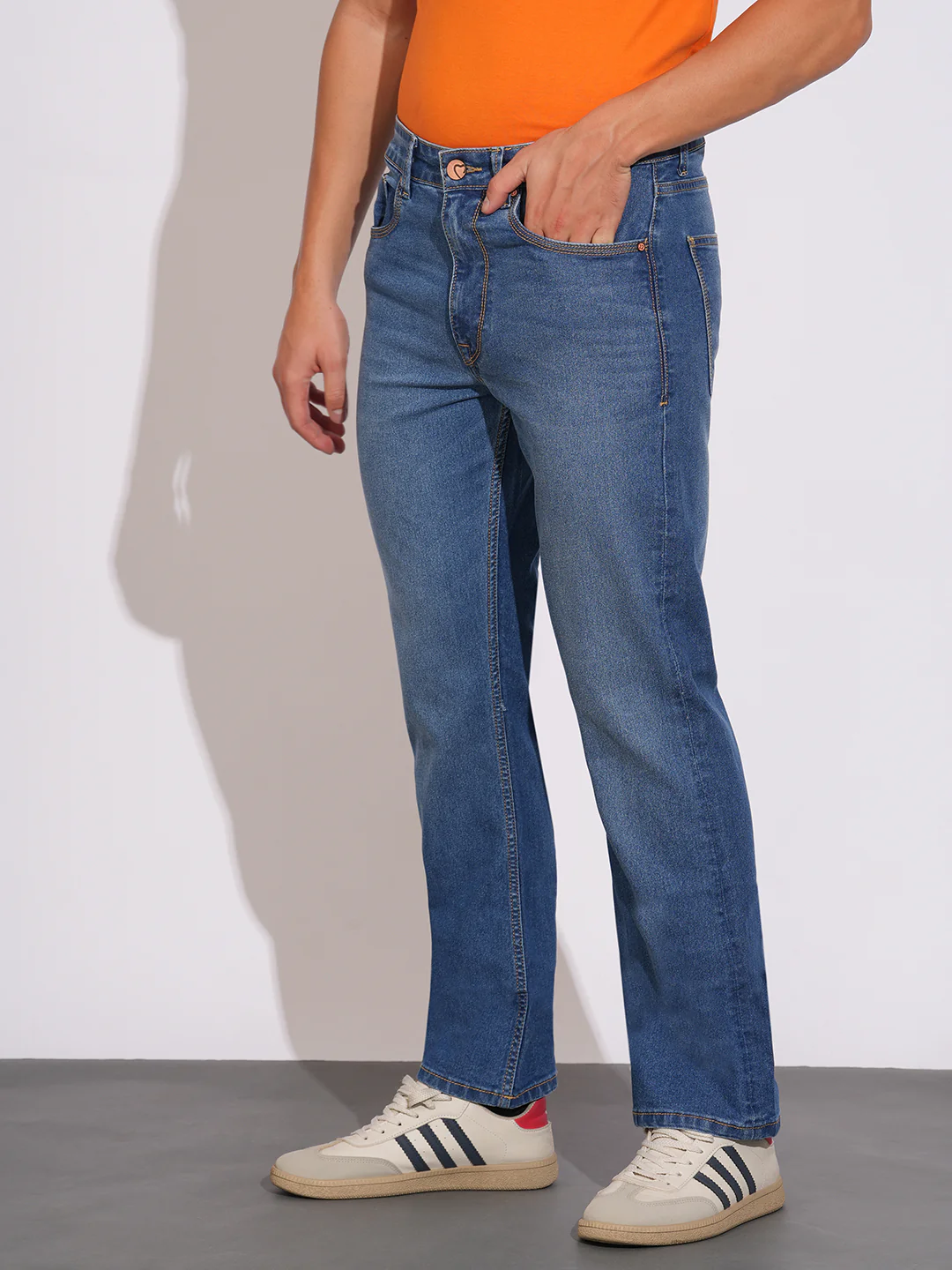 Blue Boot Cut Fit Denims for Men by Being Human Clothing - Image 2