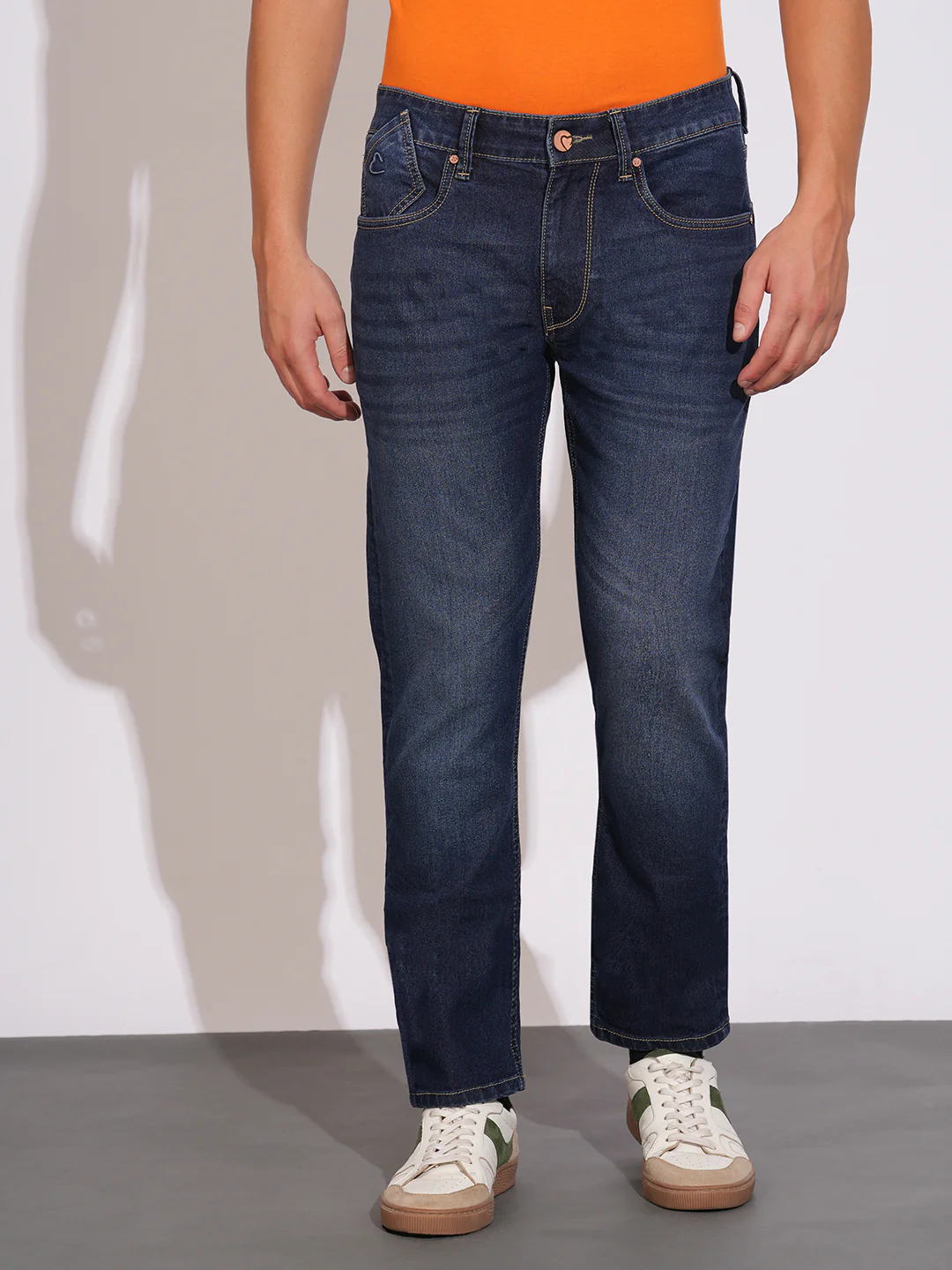 Blue Slim Fit Denims for Men by Being Human Clothing