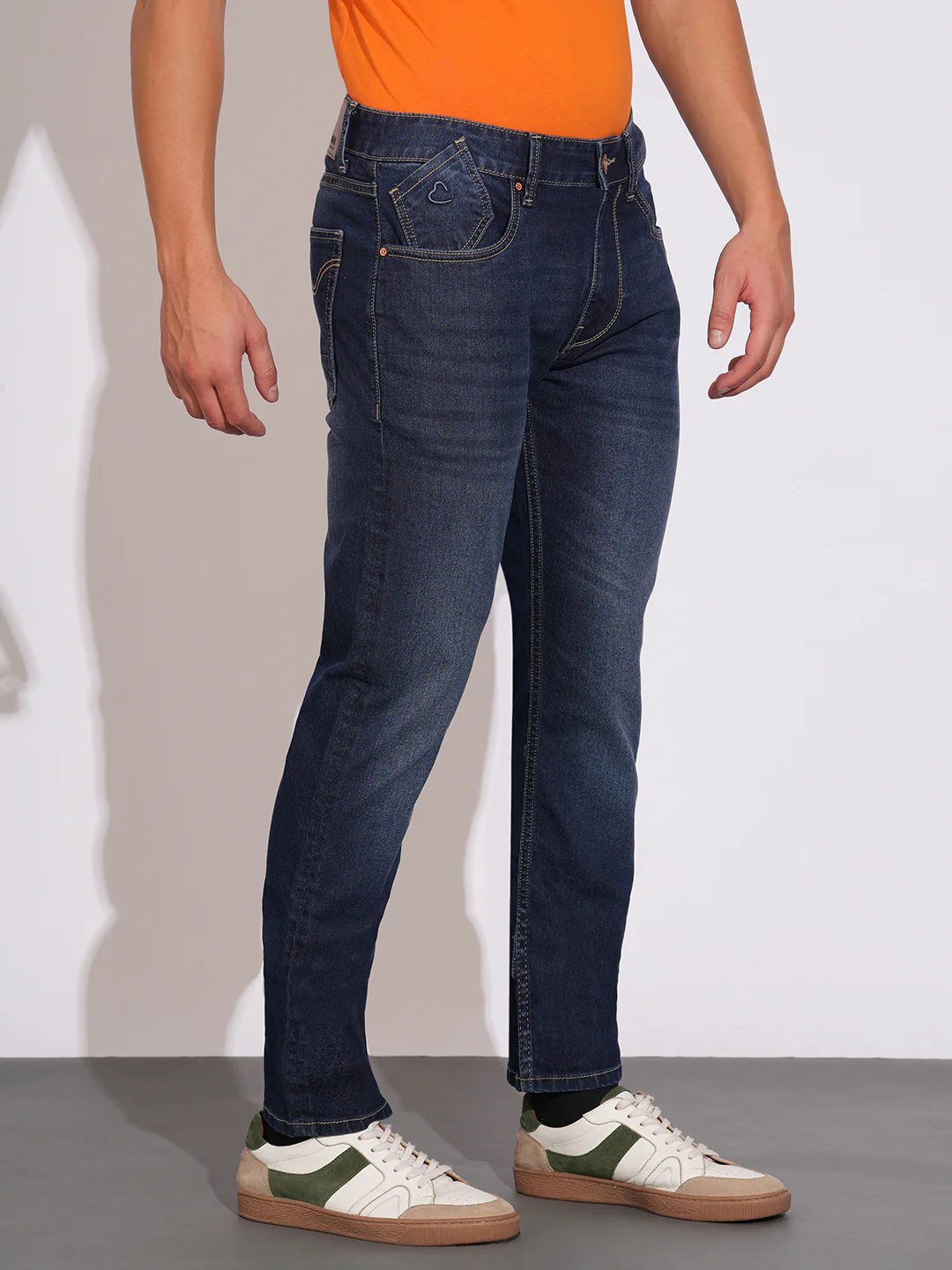 Blue Slim Fit Denims for Men by Being Human Clothing - Image 2