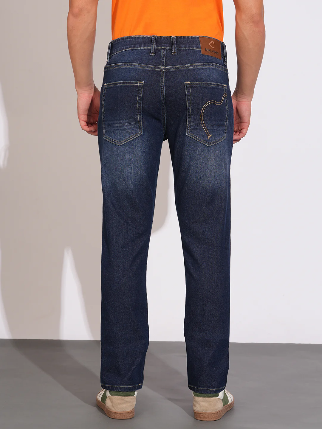 Blue Slim Fit Denims for Men by Being Human Clothing - Image 3