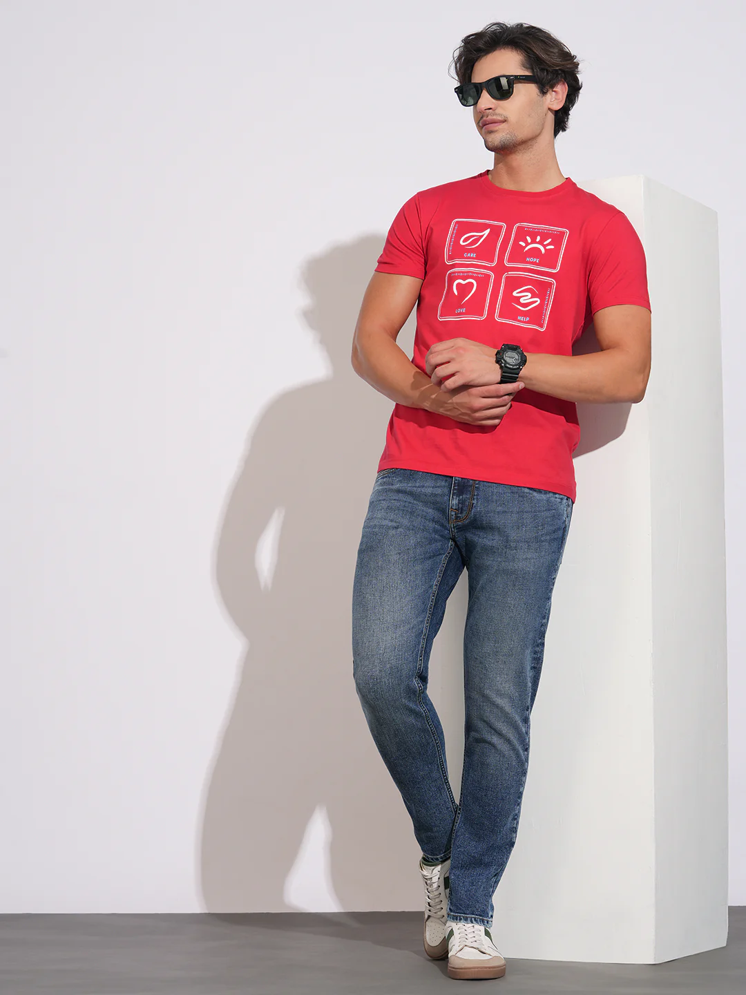 Blue Straight Fit Denims for Men by Being Human Clothing - Image 4