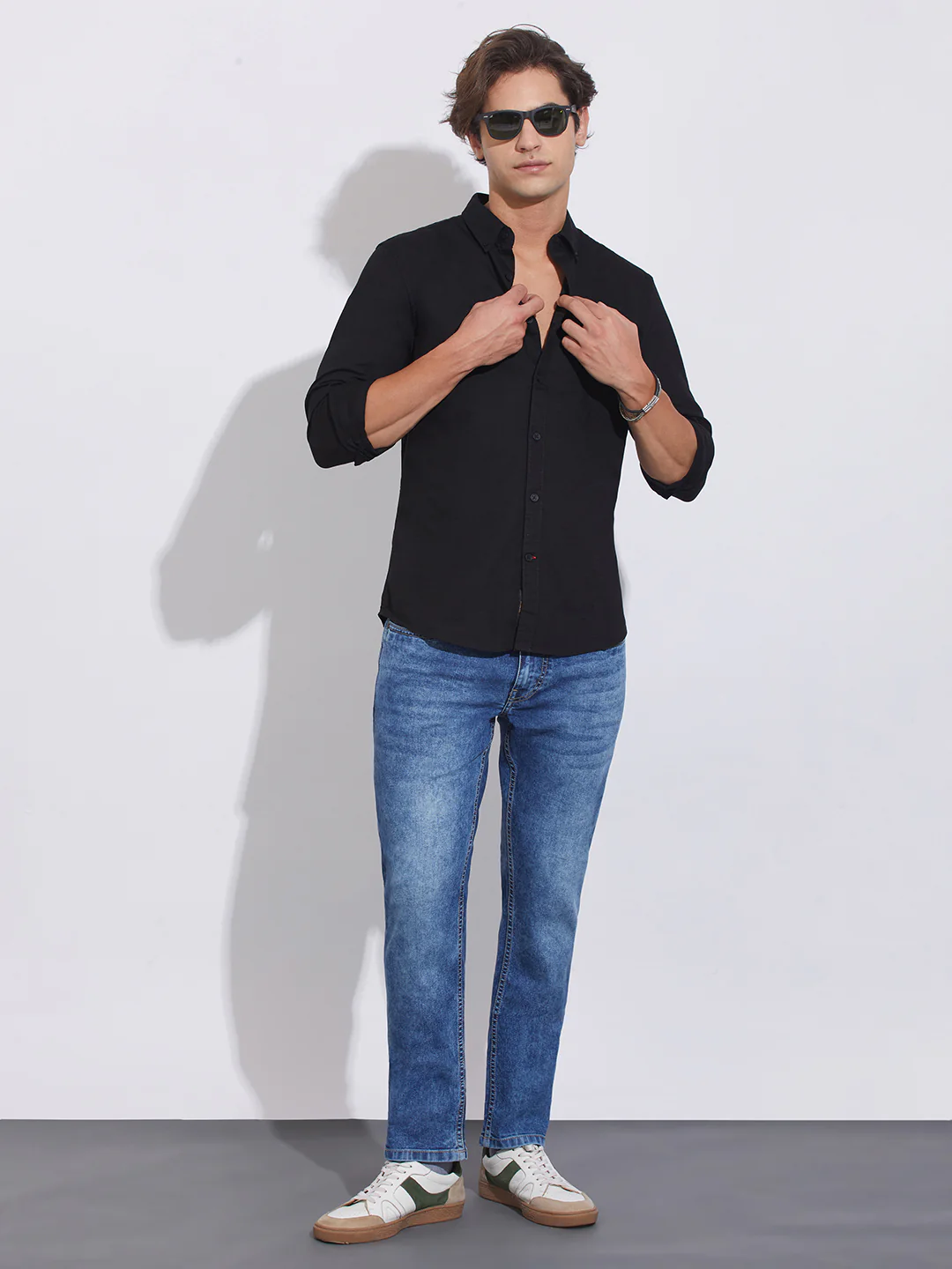Blue Straight Fit Denims for Men by Being Human Clothing - Image 4