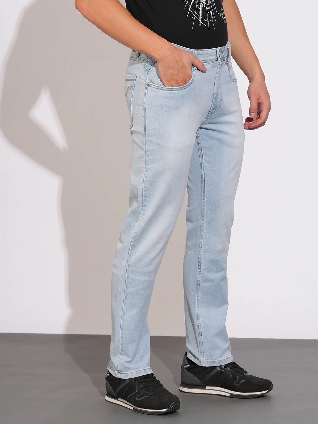 Blue Straight Fit Denims for Men by Being Human Clothing - Image 2