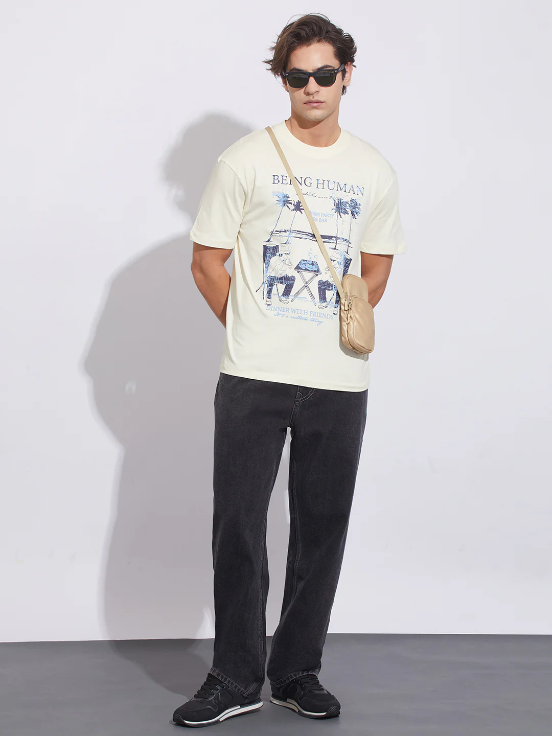 Cloud Dancer Easy Fit Crew Neck Men's T-Shirt by Being Human Clothing - Image 4