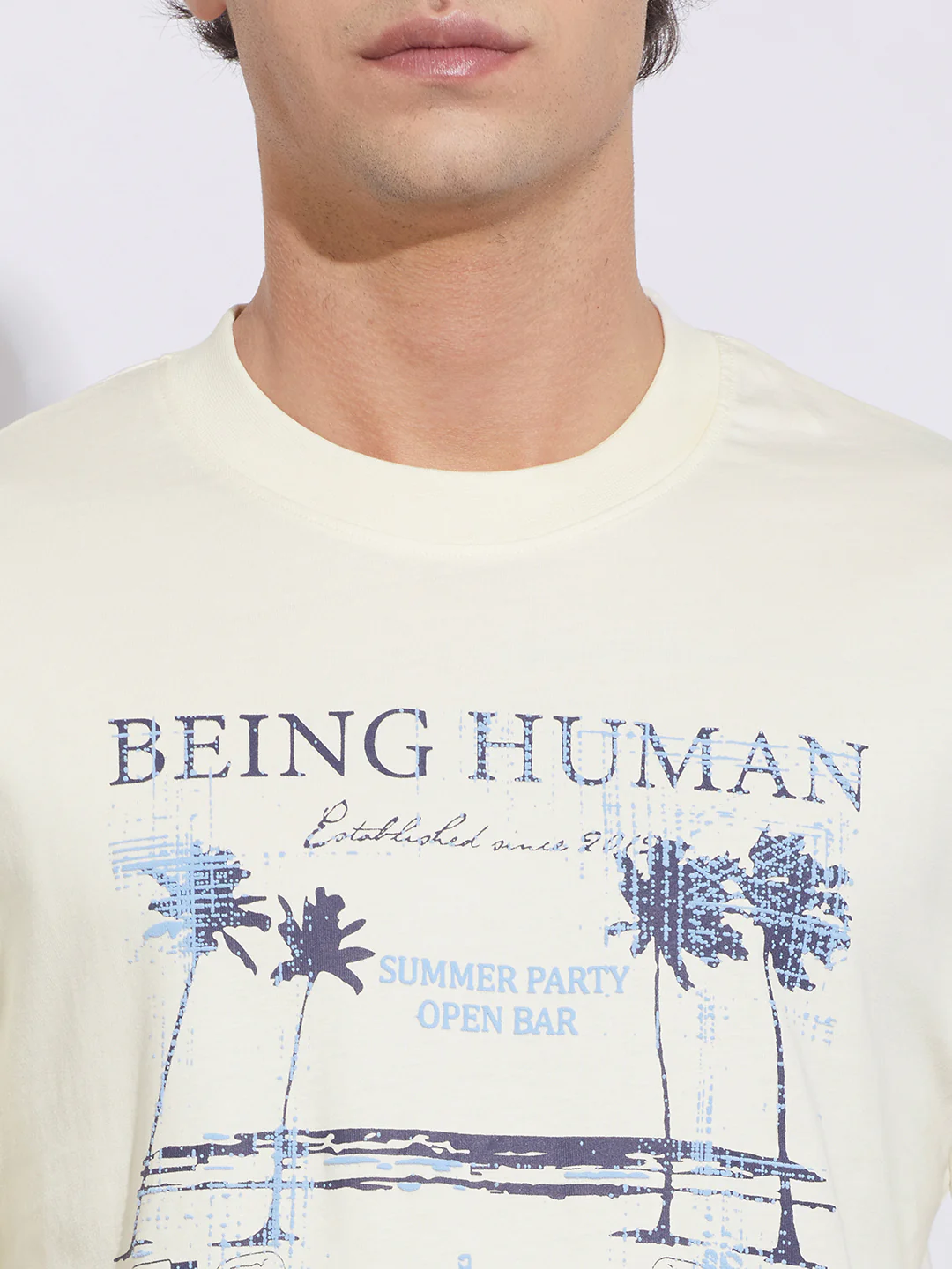 Cloud Dancer Easy Fit Crew Neck Men's T-Shirt by Being Human Clothing - Image 5