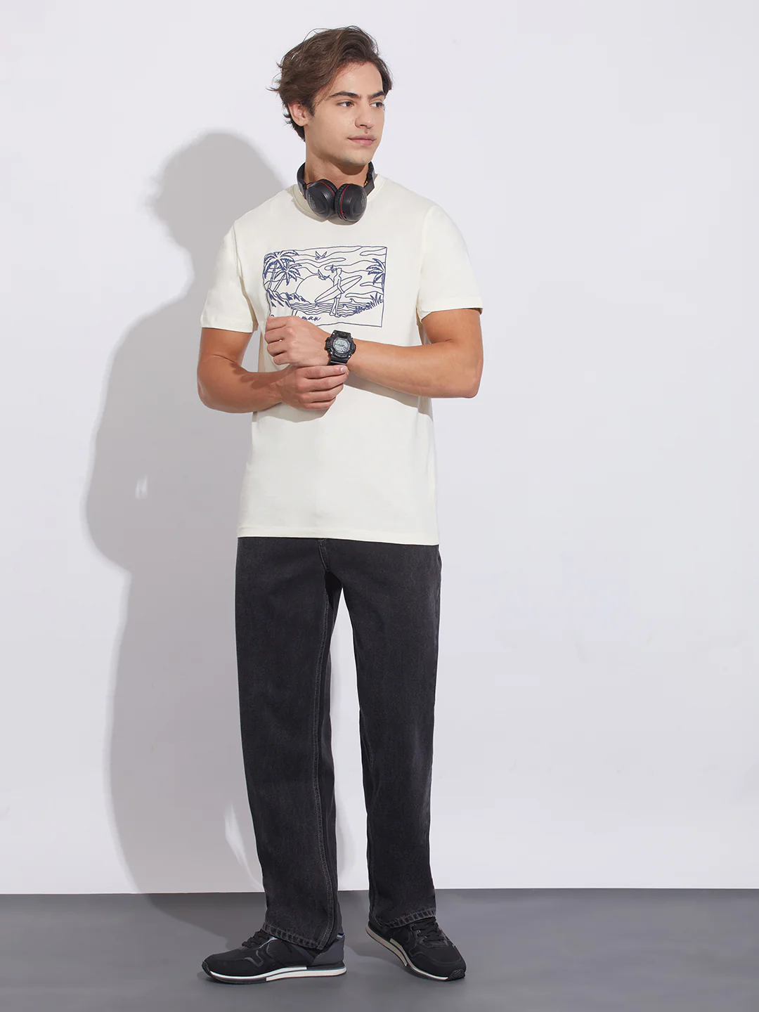 Cloud Dancer Moderno Fit Crew Neck Men's T-Shirt by Being Human Clothing - Image 4