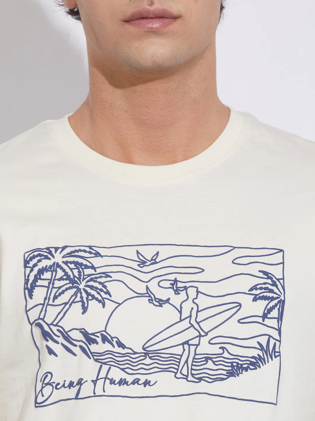 Cloud Dancer Moderno Fit Crew Neck Men's T-Shirt by Being Human Clothing - Image 5