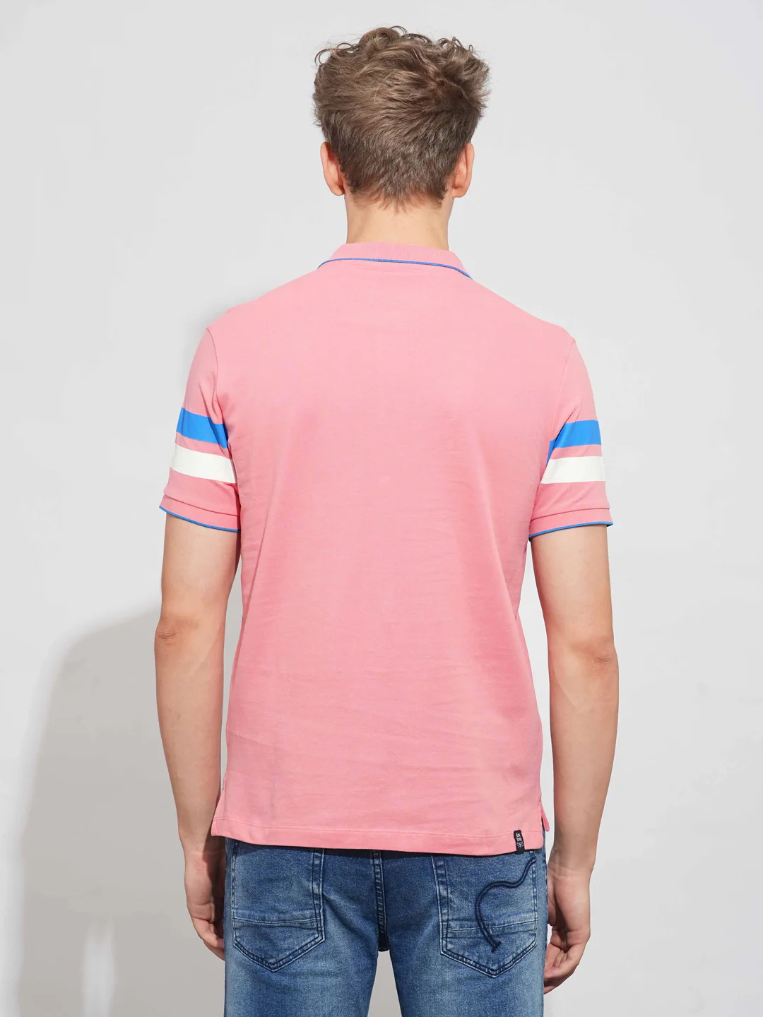 Coral Regular Fit Men's Polo T-Shirt by Being Human Clothing - Image 3
