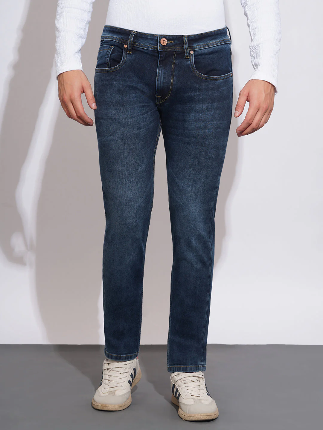 Dark Tone Skinny Fit Jeans for Men by Being Human Clothing