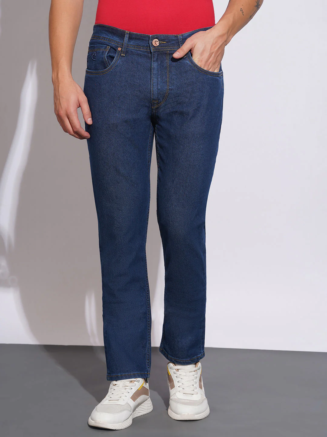 Dark Tone Slim Fit Jeans for Men by Being Human Clothing