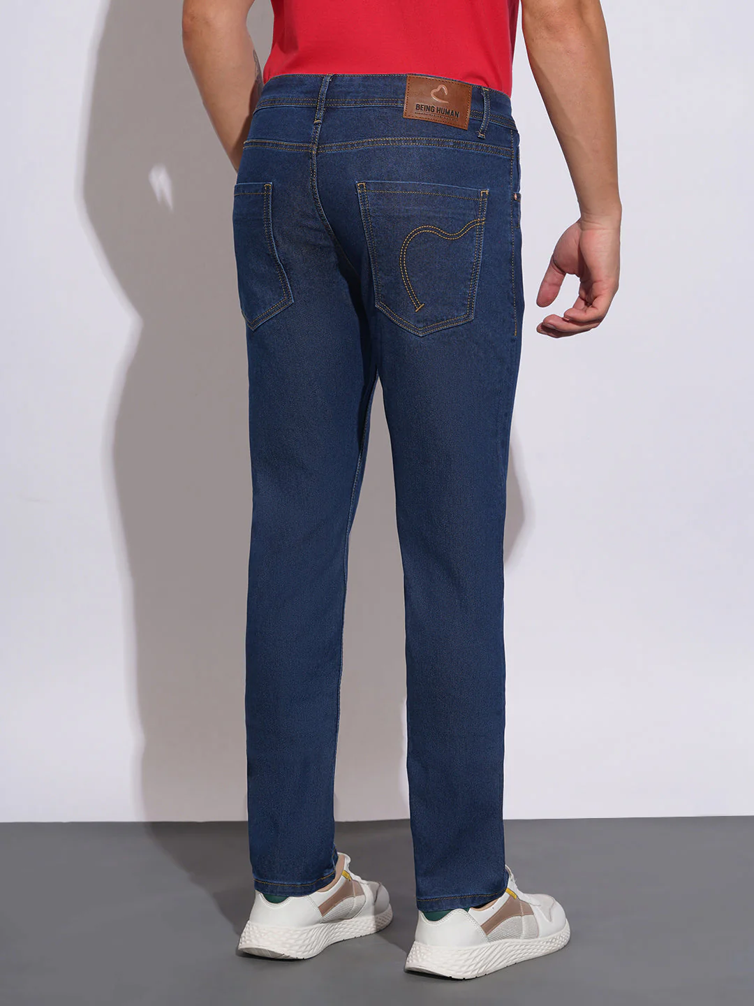 Dark Tone Slim Fit Jeans for Men by Being Human Clothing - Image 3