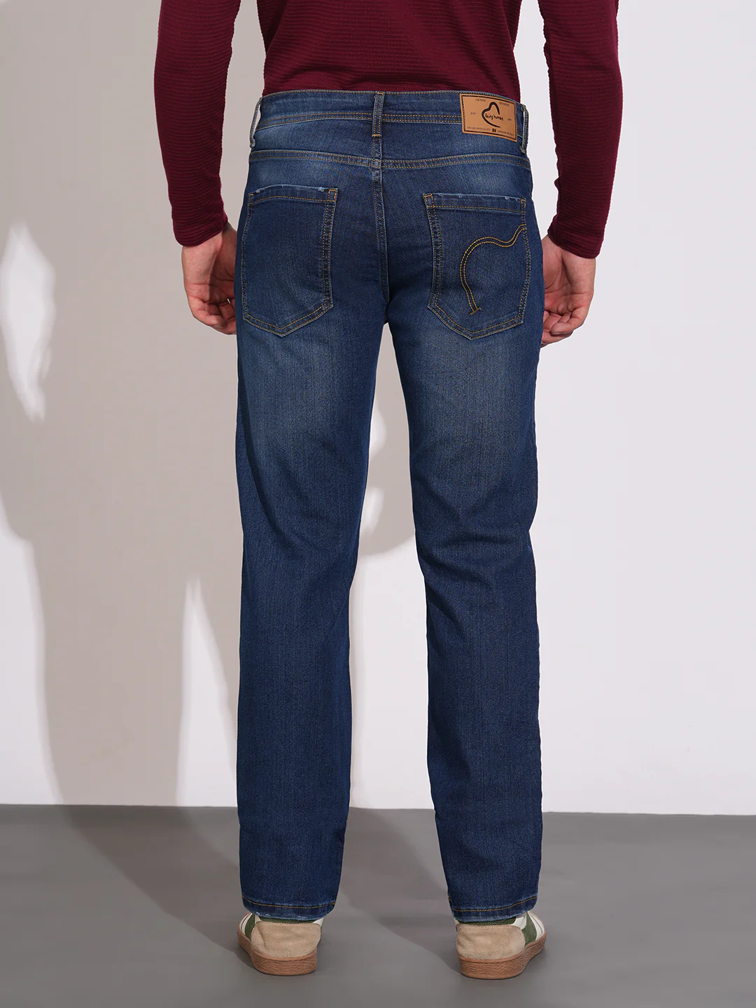 Dark Tone Straight Fit Denims for Men by Being Human Clothing - Image 3