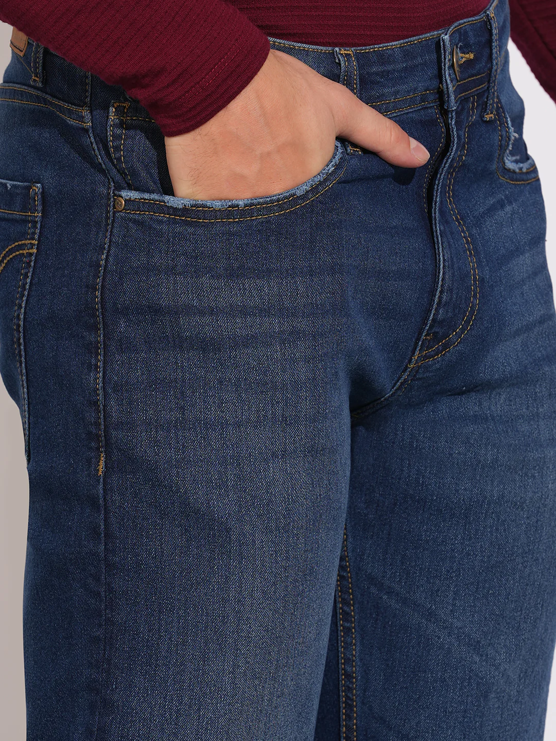 Dark Tone Straight Fit Denims for Men by Being Human Clothing - Image 5