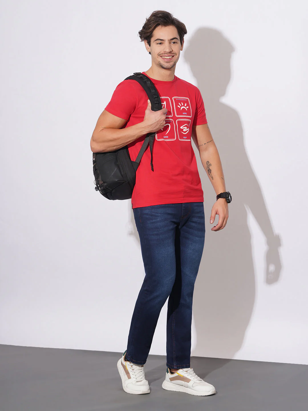 Dark Tone Straight Fit Jeans for Men by Being Human Clothing - Image 4