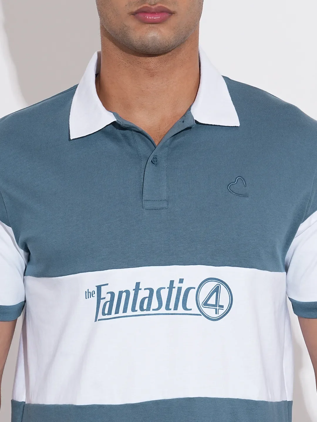 Blue Easy Fit Men's Polo T-Shirt by Being Human Clothing - Image 5
