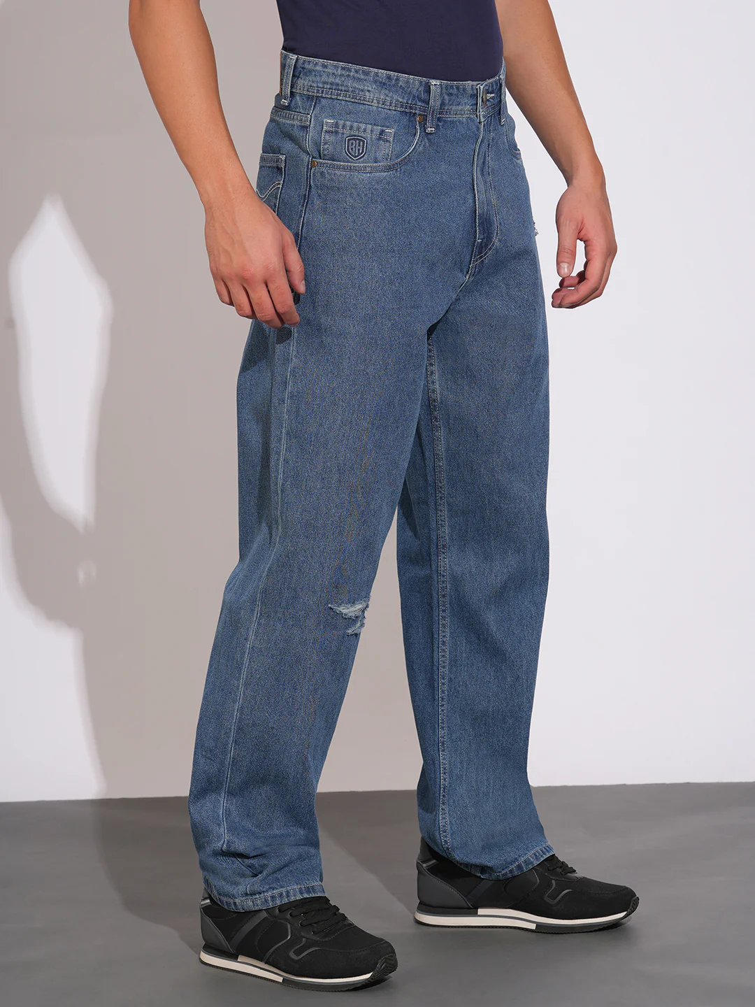 Light Blue Anti Fit Denims for Men by Being Human Clothing - Image 2