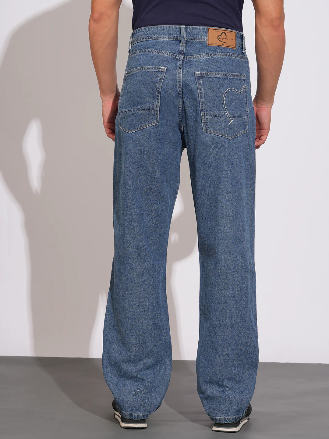 Light Blue Anti Fit Denims for Men by Being Human Clothing - Image 3