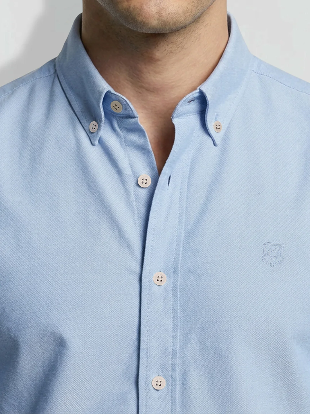 Light Blue Moderno fit Men's  Casual Shirt by Being Human Clothing - Image 5
