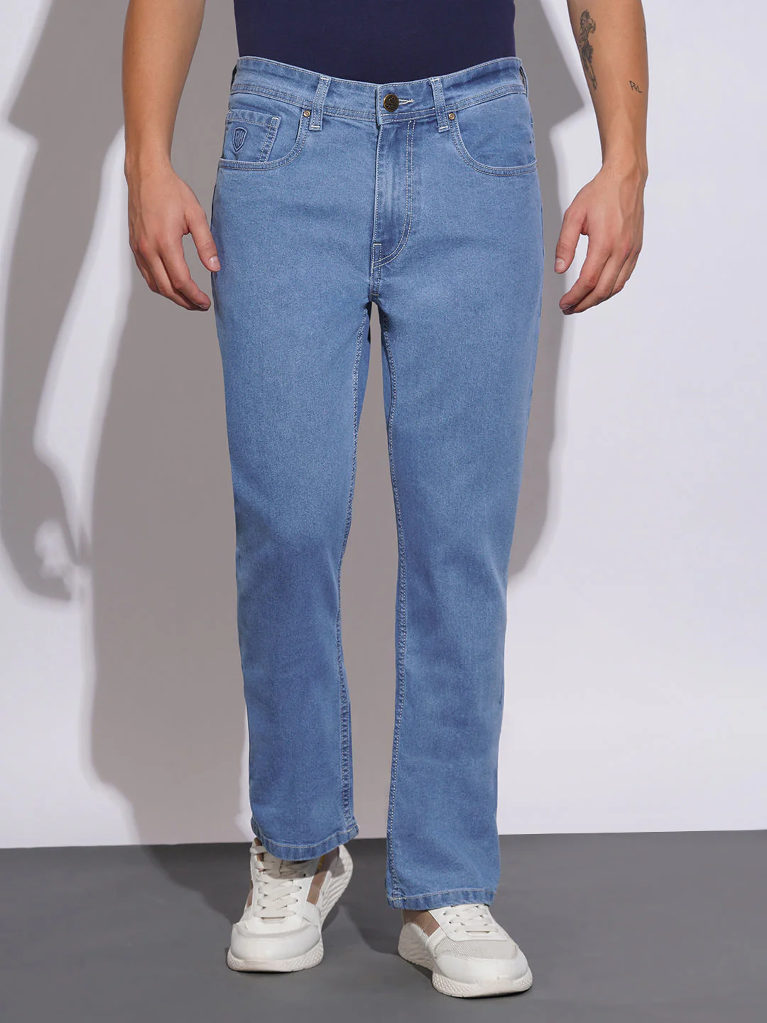 Light Tone Boot Cut Fit Jeans for Men by Being Human Clothing