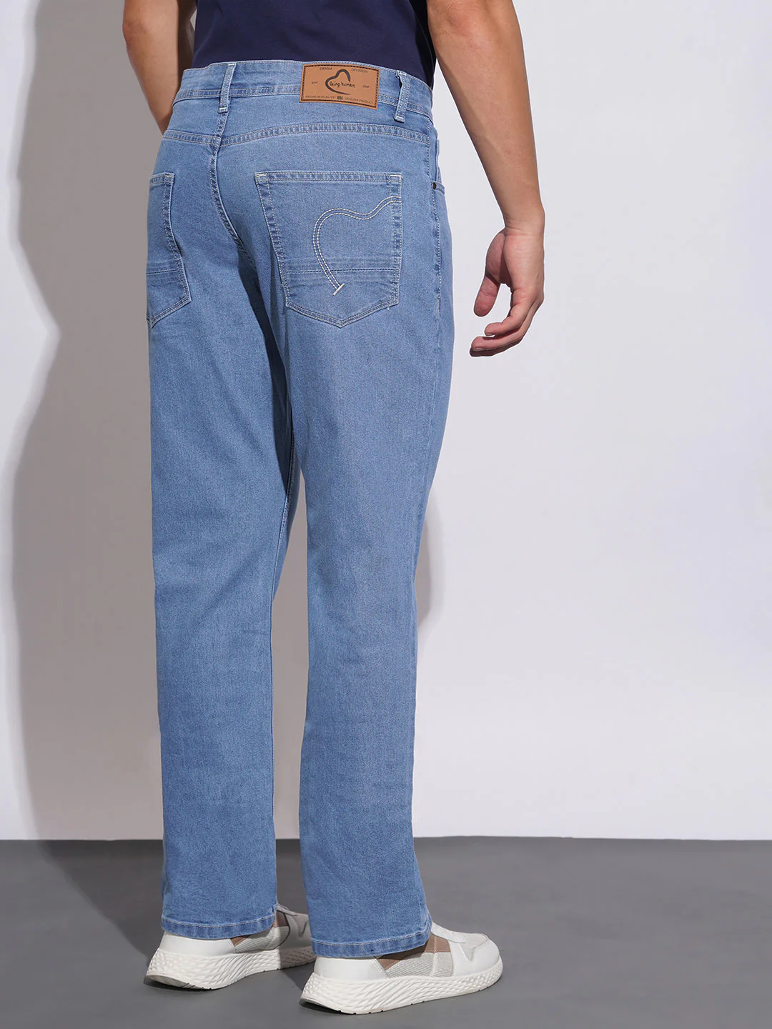 Light Tone Boot Cut Fit Jeans for Men by Being Human Clothing - Image 3