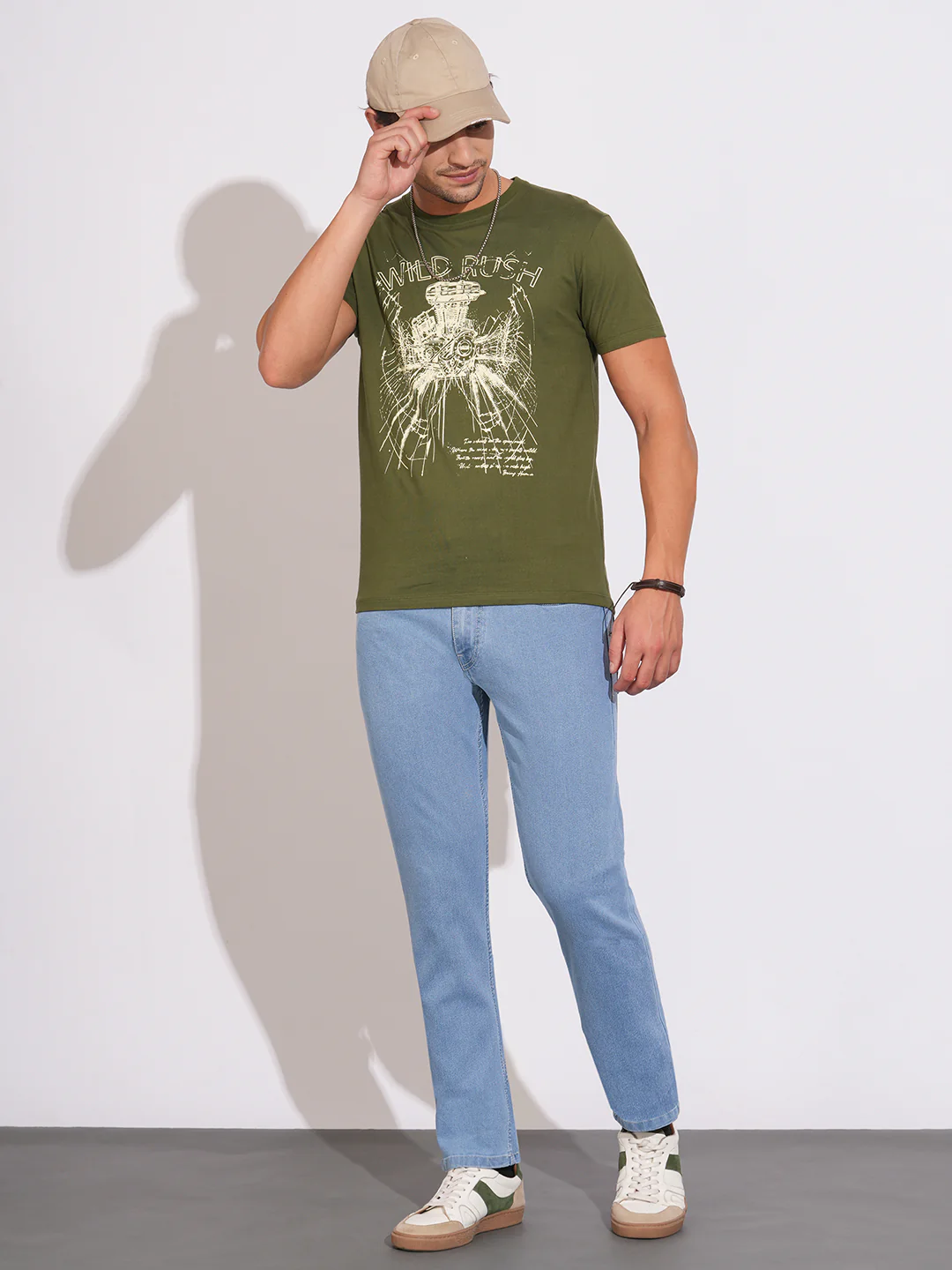 Light Tone Slim Fit Denims for Men by Being Human Clothing - Image 4