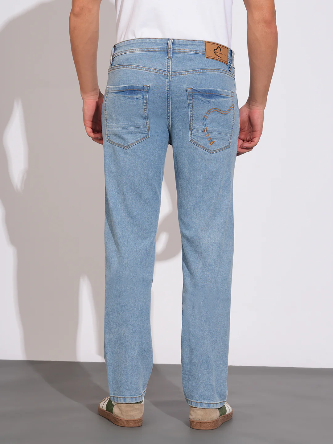 Light Tone Straight Fit Denims for Men by Being Human Clothing - Image 3
