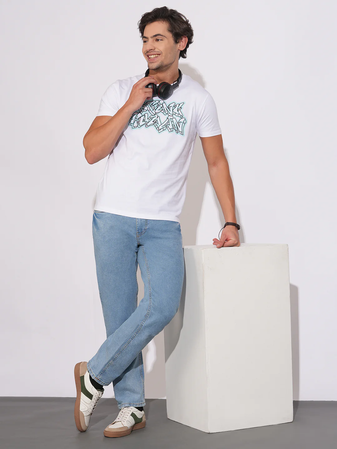 Light Tone Straight Fit Denims for Men by Being Human Clothing - Image 4