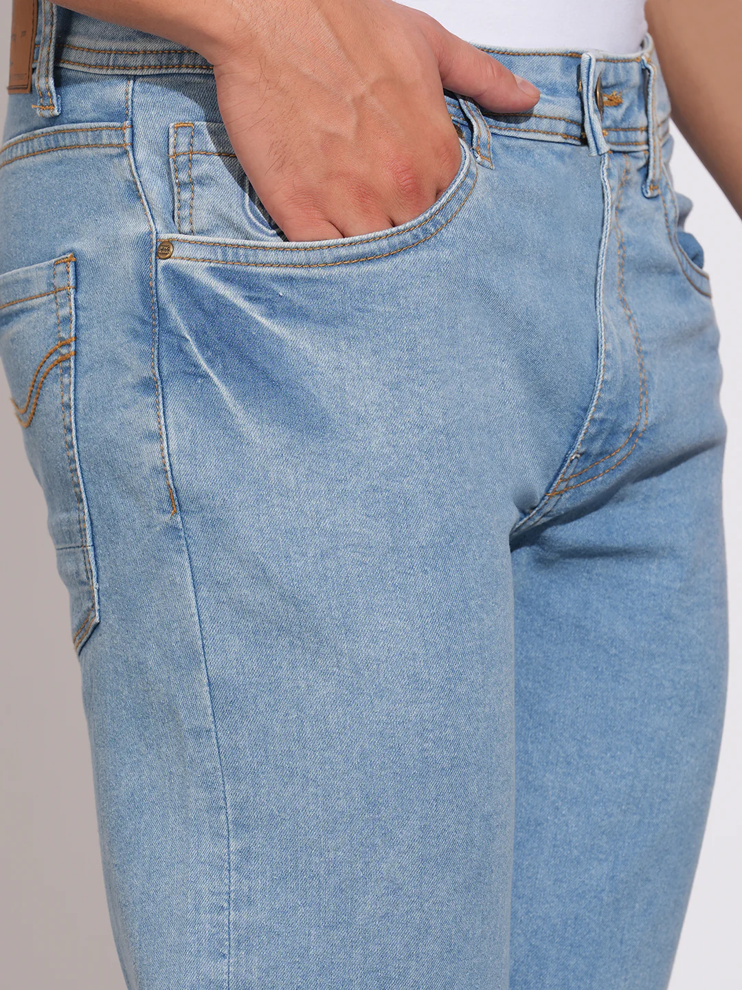 Light Tone Straight Fit Denims for Men by Being Human Clothing - Image 5
