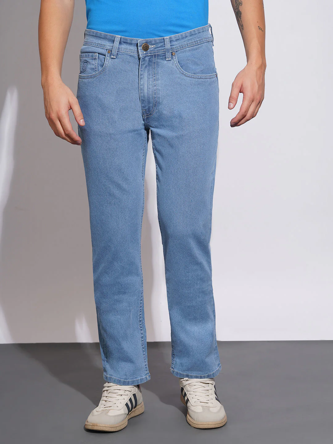 Light Tone Straight Fit Jeans for Men by Being Human Clothing