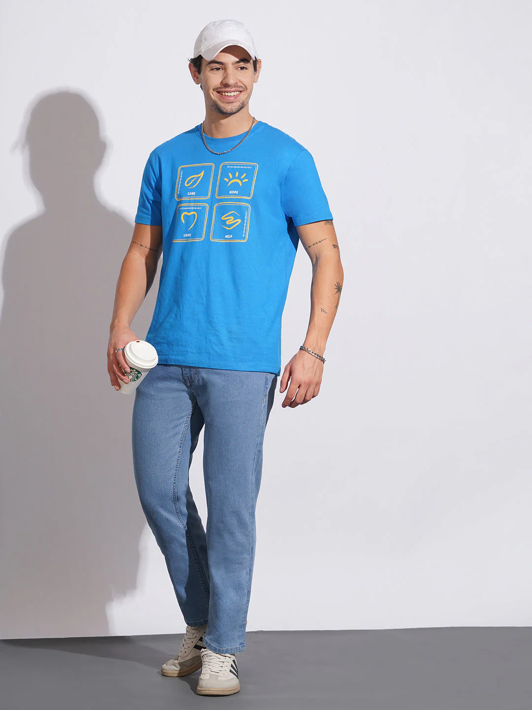 Light Tone Straight Fit Jeans for Men by Being Human Clothing - Image 4