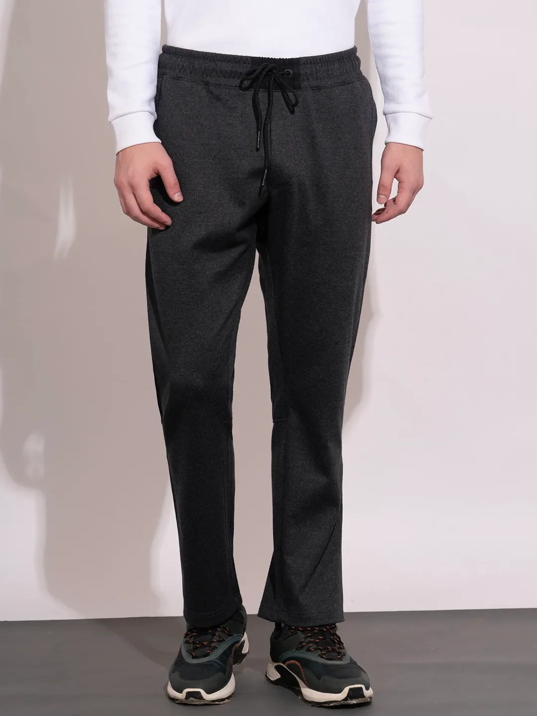 Grey Regular Fit Men's Track Pants by Being Human Clothing