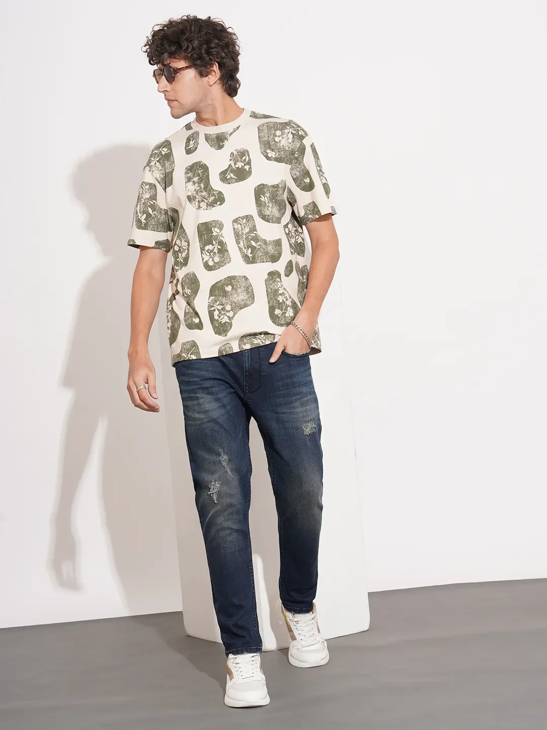 Dark Blue Slim Fit Denims For Men By Being Human Clothing - Image 4