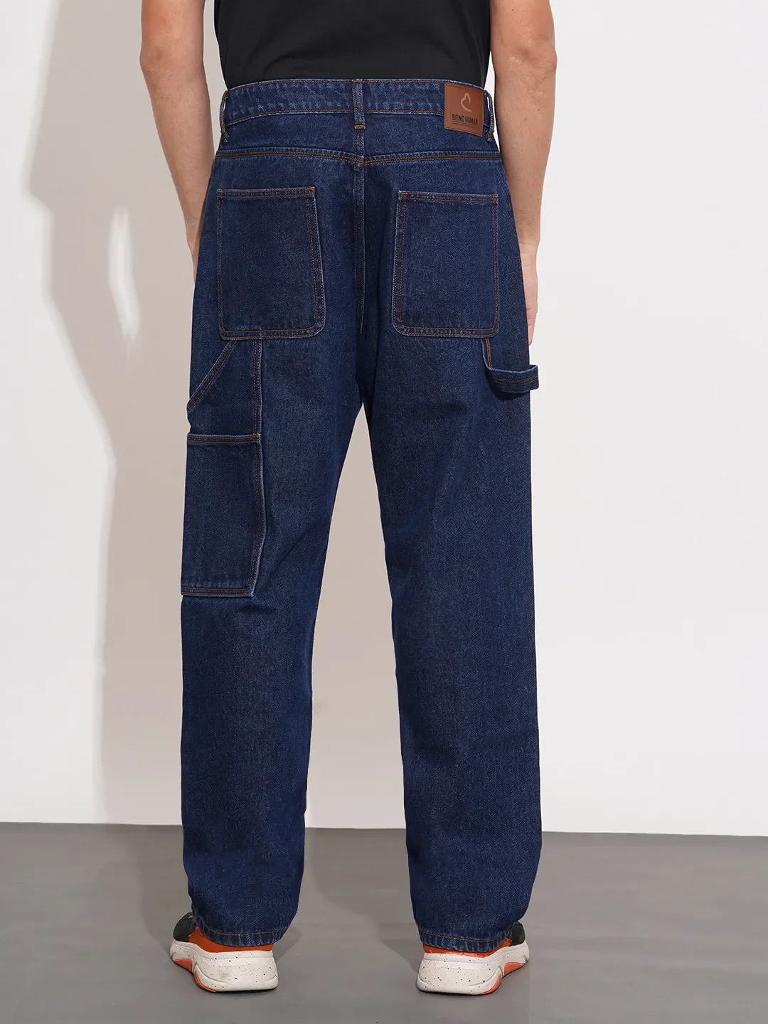 Dark Blue Anti Fit Denims For Men By Being Human Clothing - Image 3