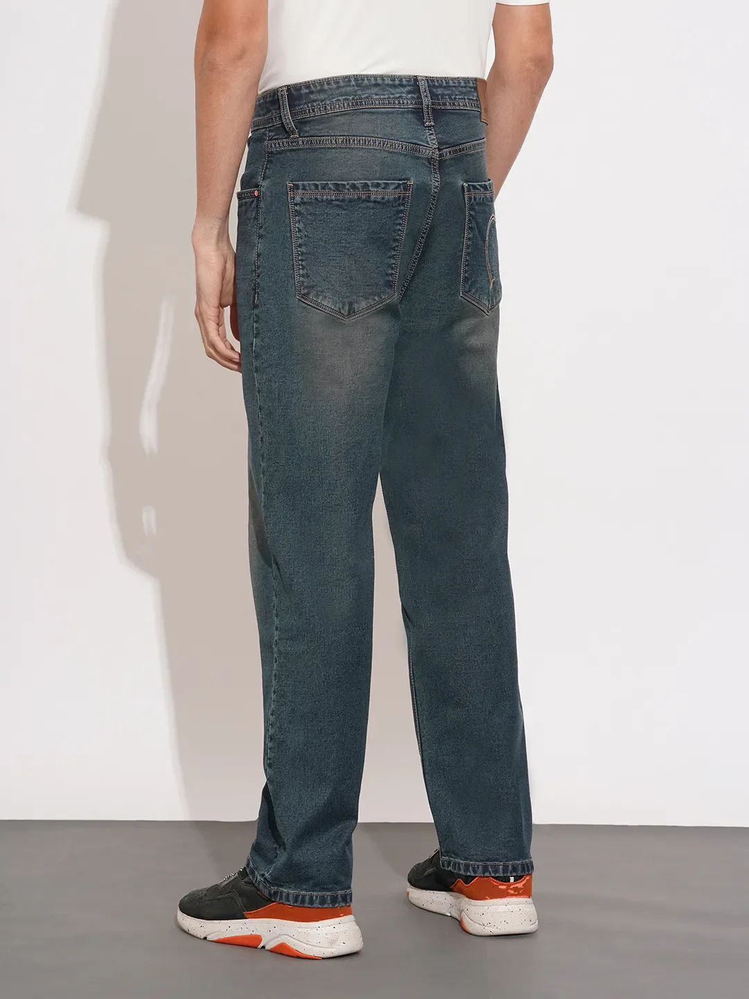 Blue Anti Fit Denims For Men By Being Human Clothing - Image 3