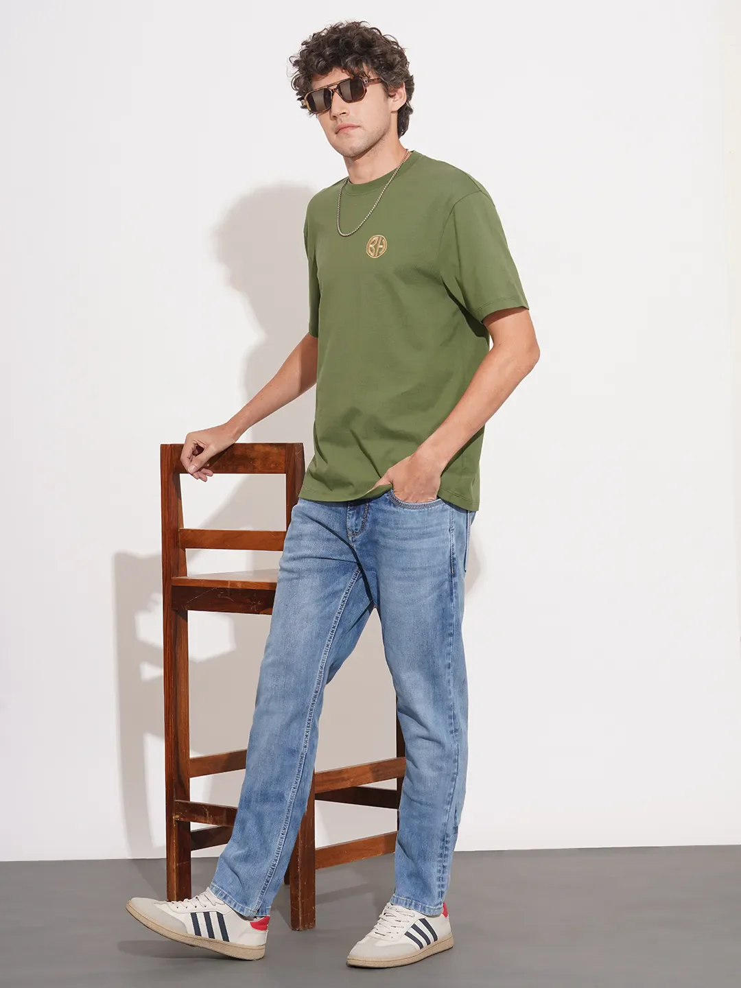Blue Slim Fit Denims For Men By Being Human Clothing - Image 4