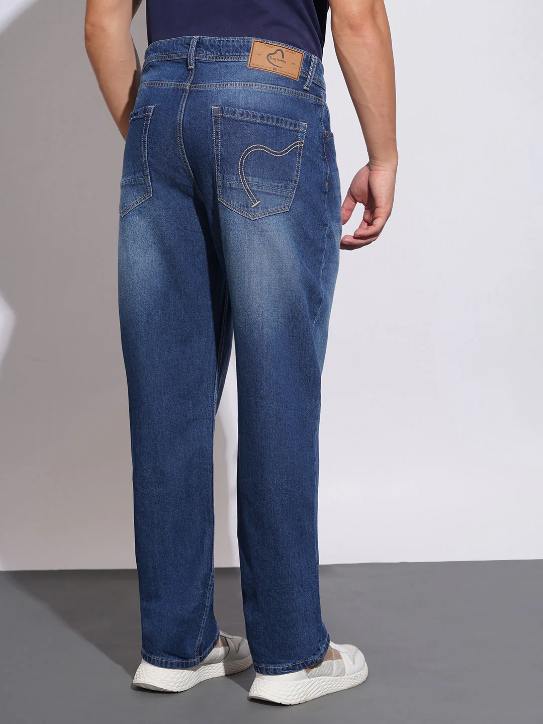 Mid Tone Anti Fit Jeans for Men by Being Human Clothing - Image 3