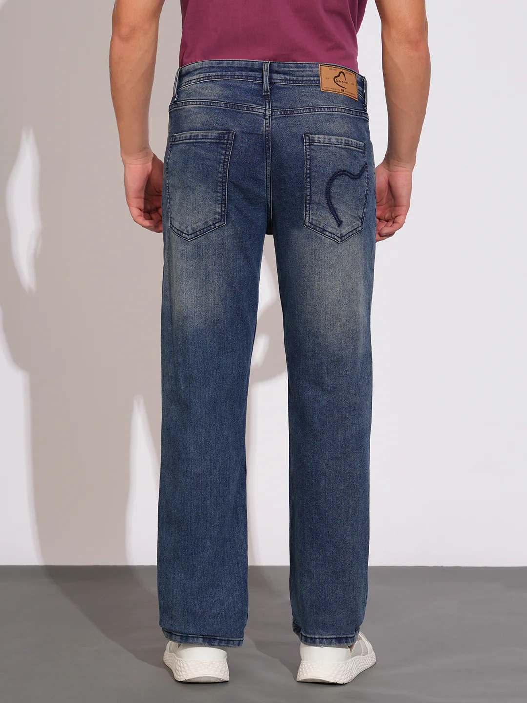 Mid Tone Boot Cut Fit Denims for Men by Being Human Clothing - Image 3