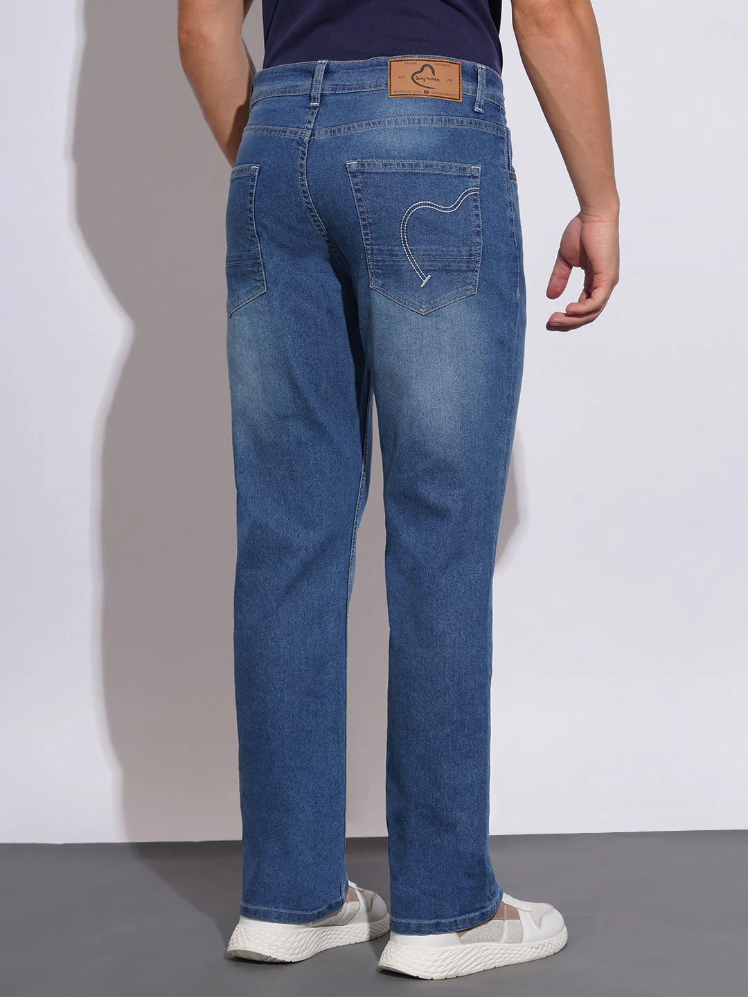 Mid Tone Boot Cut Fit Jeans for Men by Being Human Clothing - Image 3