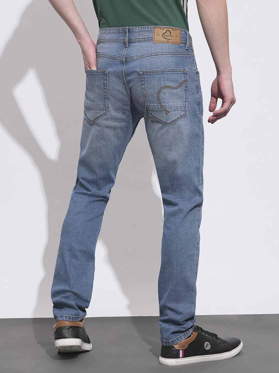 Mid Tone Slim Fit Denims for Men by Being Human Clothing - Image 4