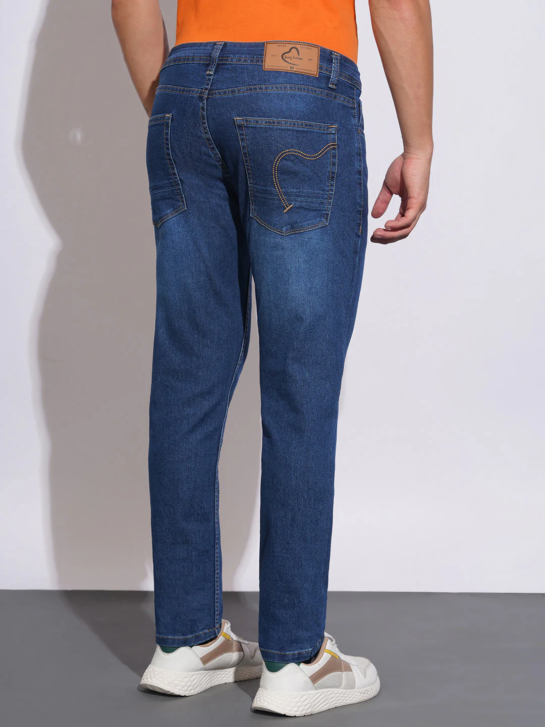 Mid Tone Slim Fit Jeans for Men by Being Human Clothing - Image 3