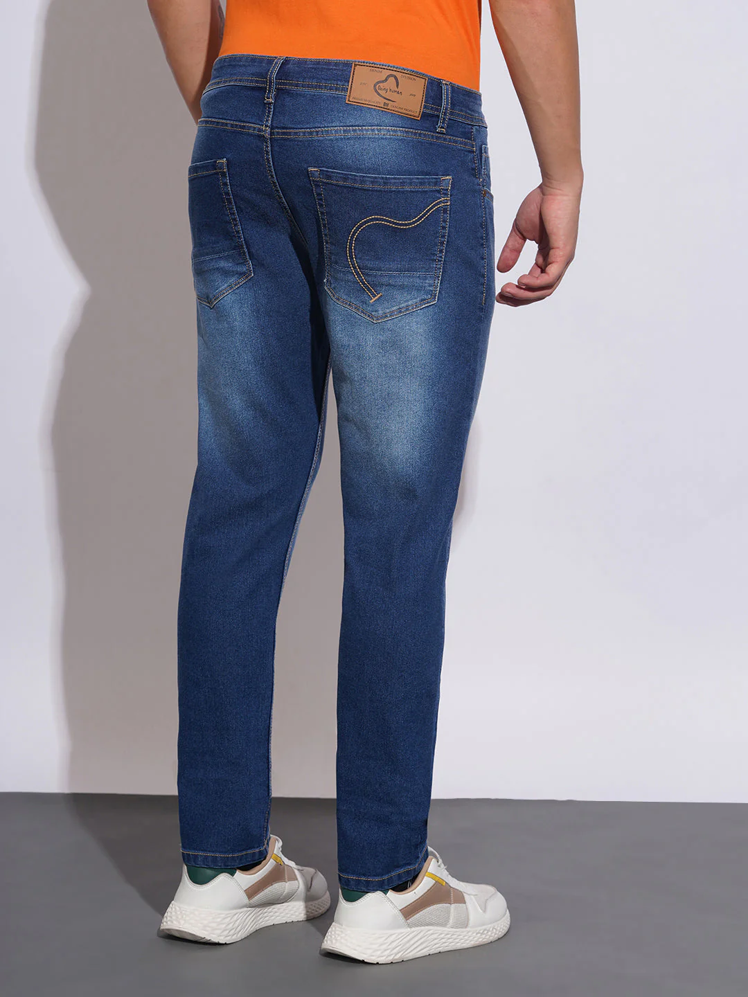 Mid Tone Slim Fit Jeans for Men by Being Human Clothing - Image 3