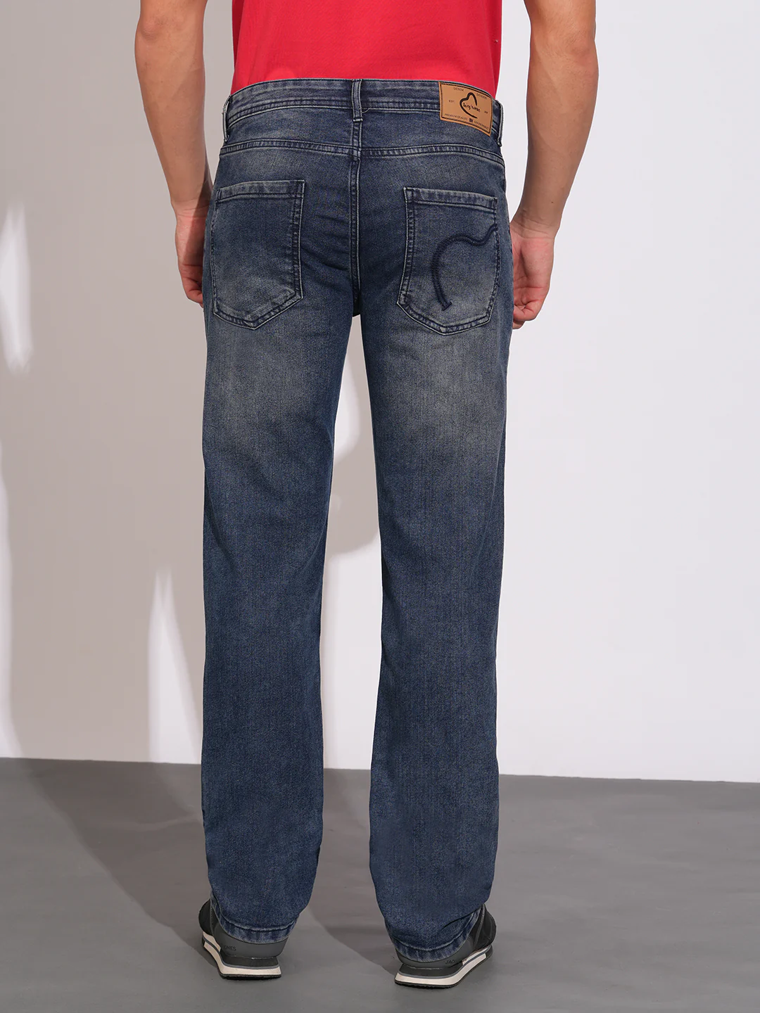 Mid Tone Straight Fit Denims for Men by Being Human Clothing - Image 3