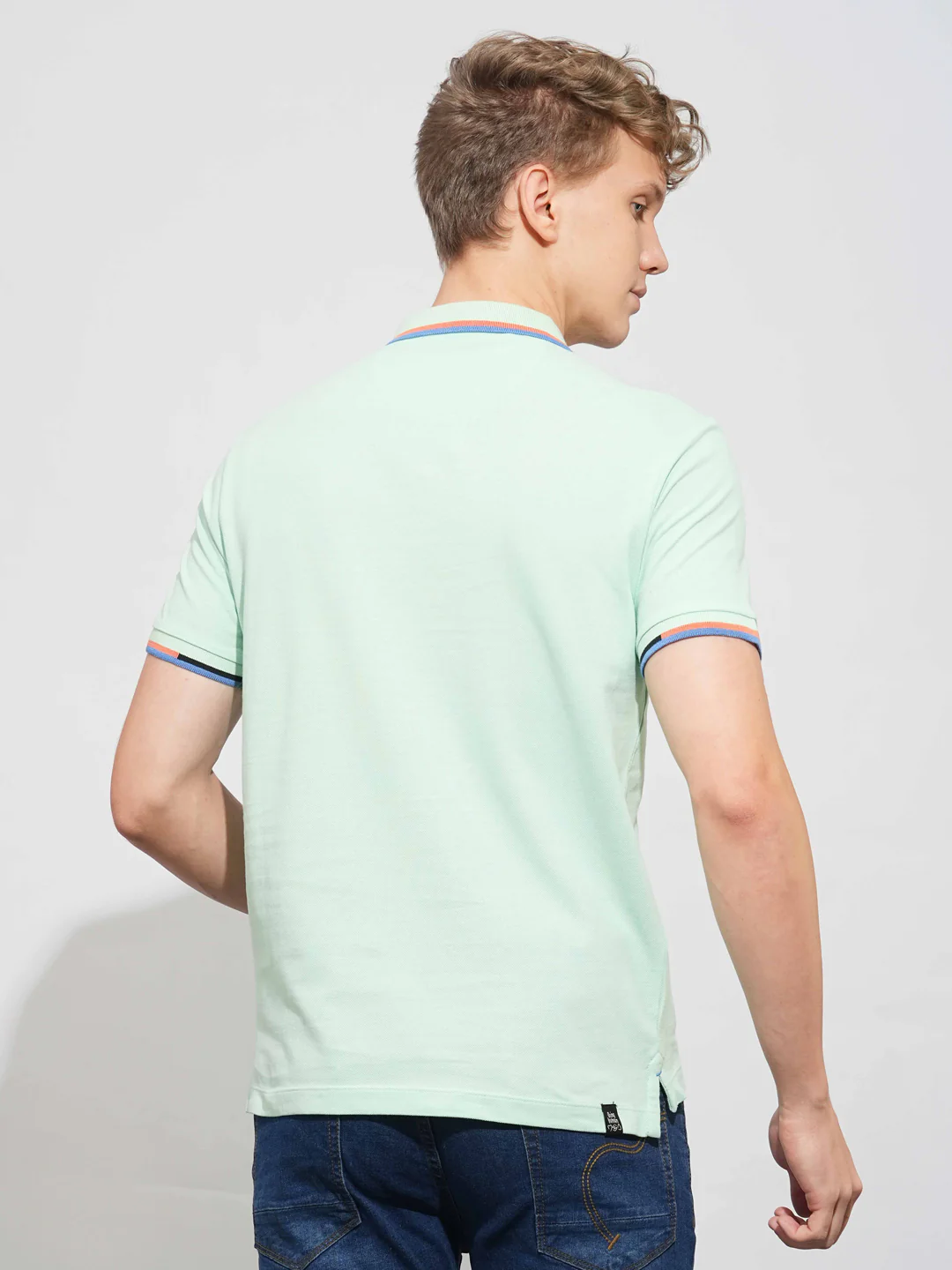 Mint Regular Fit Men's Polo T-Shirt by Being Human Clothing - Image 3