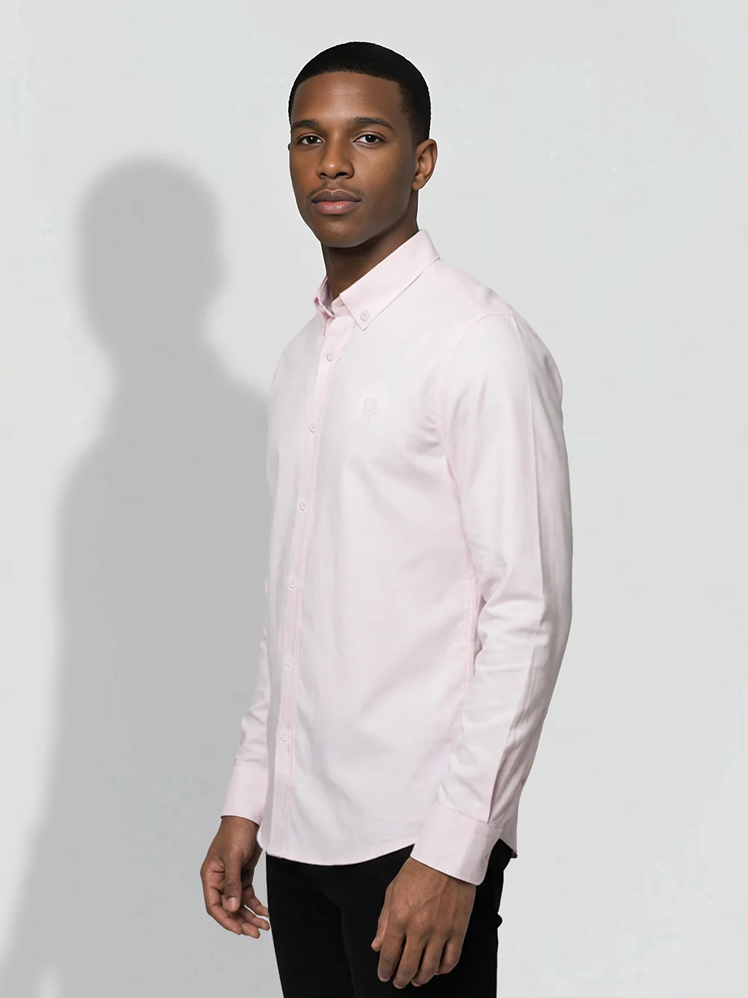 Pink Moderno Fit Men's Long Sleeves Shirt by Being Human Clothing - Image 2