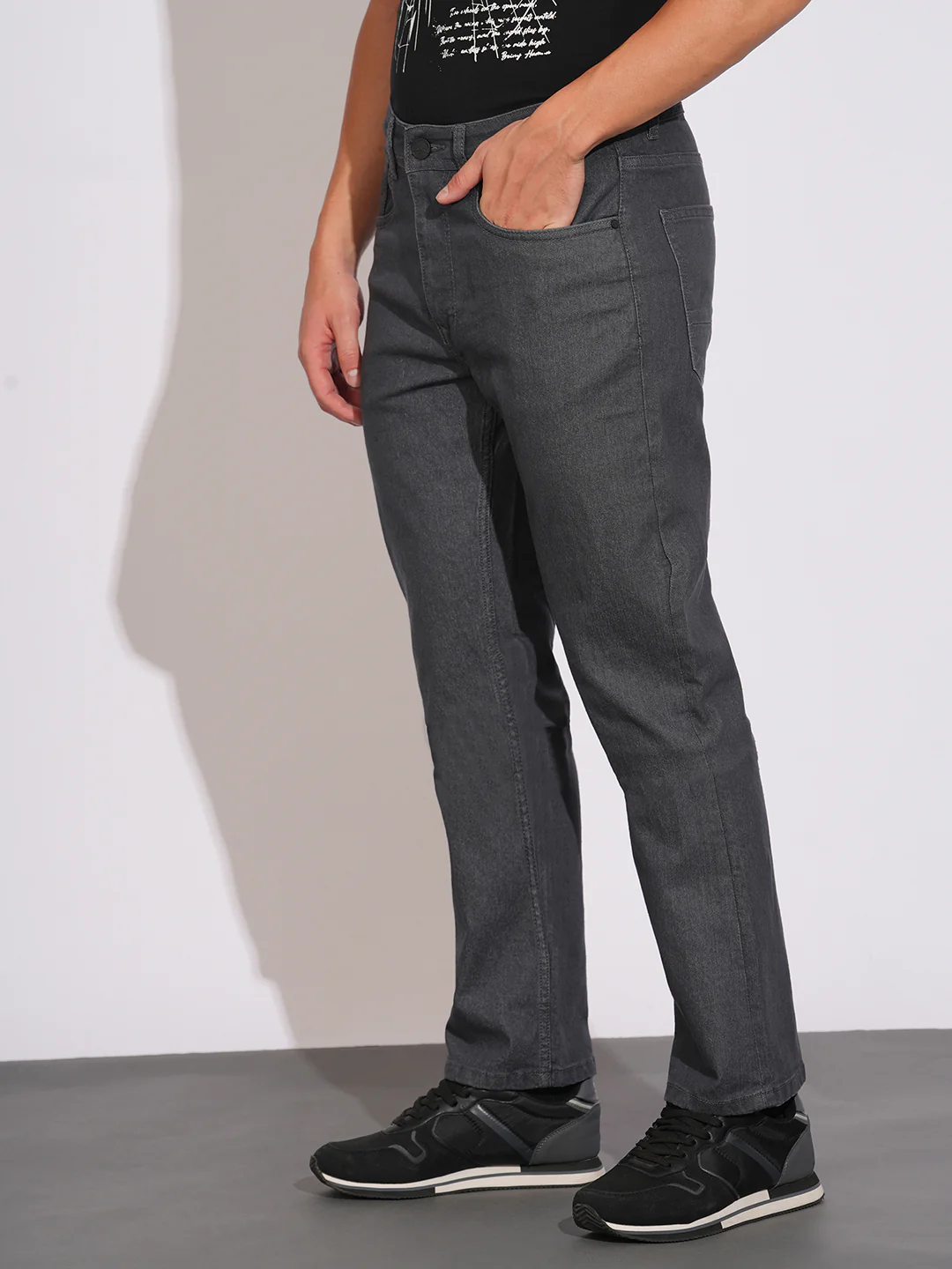 Raw Grey Boot Cut Fit Denims for Men by Being Human Clothing - Image 2