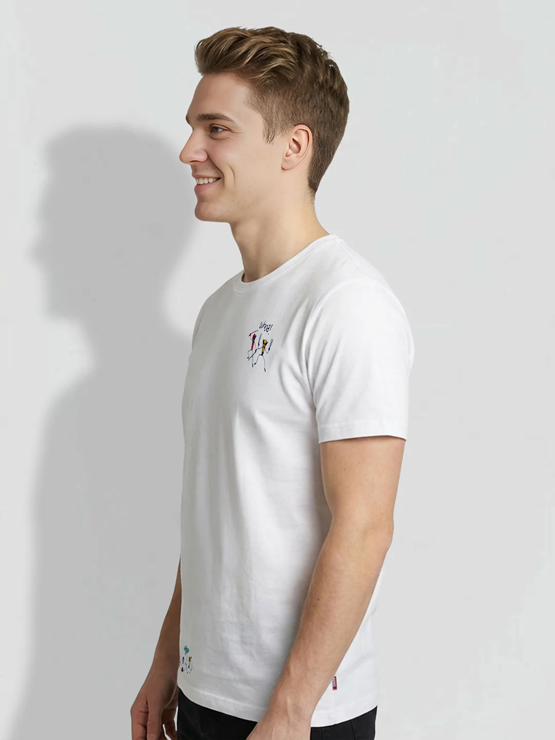White Men's Deadpool Vs Wolverine Graphic T-Shirt by Being Human Clothing - Image 2
